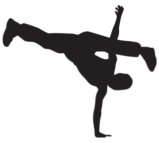 Break Dancer Silhouette 3 Sticker