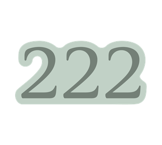 222 angel number Sticker
