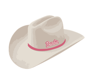 Barbies Cowboy Hat Sticker