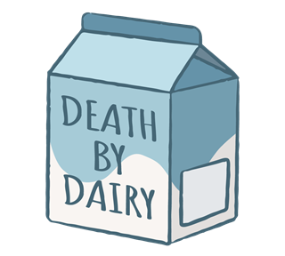 Death By Dairy IBS Sticker