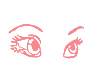 Anime Eyes Y2K Sticker