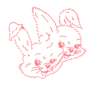 Twin Bunnies Y2K Sticker