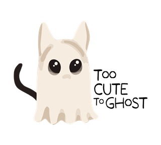 Halloween - Too Cute To Ghost Sticker