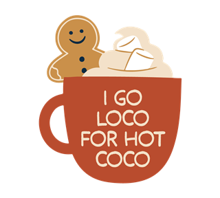 Christmas - I Go Loco For Hot Coco Sticker