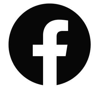 Facebook-Black Circle Sticker