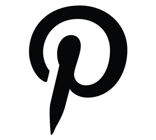 Pinterest Black Sticker