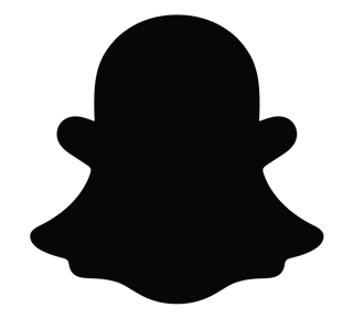 Snapchat Ghost Black Sticker
