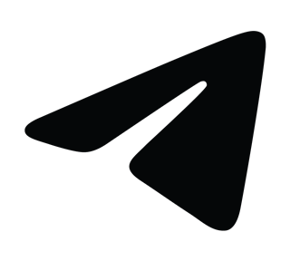 Telegram Black Sticker