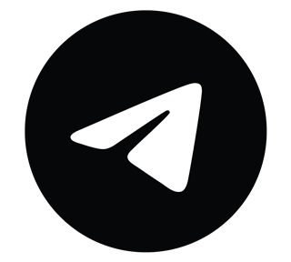 Telegram Black Circle Sticker