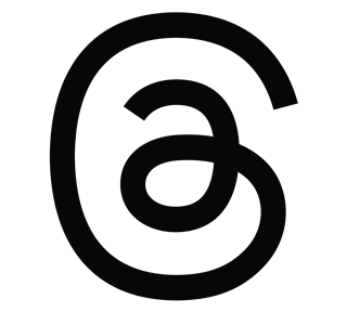 Threads Black Sticker