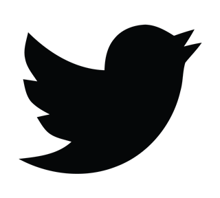 Twitter Black Sticker