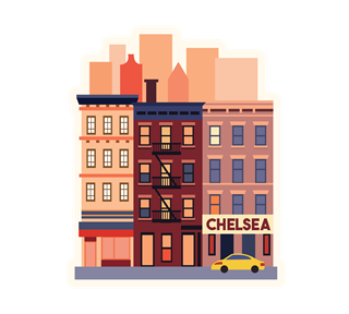 Chelsea, New york Sticker