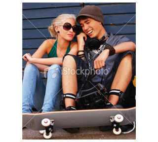 ist2_6760926-happy-teenage-couple-sitting-together-on-street-with-skateboard.jpg Sticker