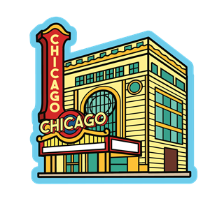 Chicago Theatre Sticker