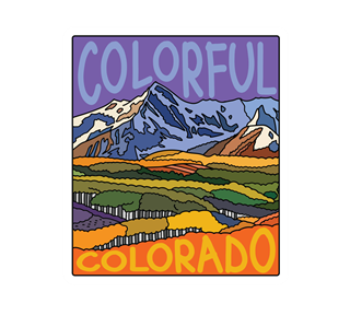 Colorful Colorado Sticker