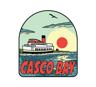 Casco Bay, Maine Sticker