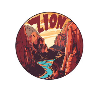 Zion, Utah Sticker
