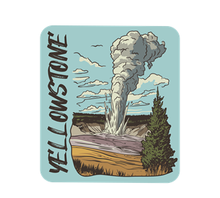 Yellowstone Geiser, Wyoming Sticker