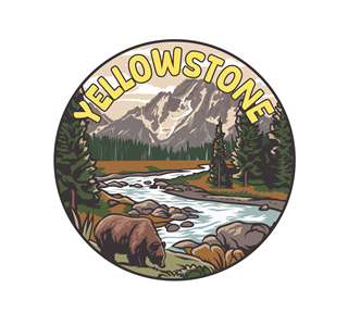 Yellowstone National Park, Wyoming Sticker