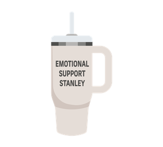 Emotional Support Stanley Sticker