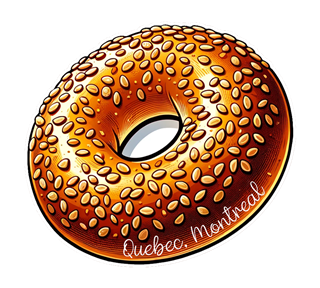 Quebec, Montreal, Bagels Sticker
