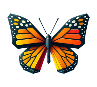 Niagara Parks, Plain Tiger Butterfly Sticker