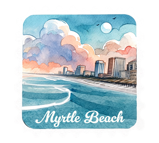 Eastern Beaches, South Carolina, Myrtle Beach Sticker