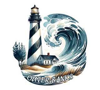 Eastern Beaches, North Carolina, Outer Banks Sticker