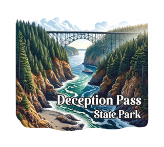 Washington, Deception Pass State Park Sticker