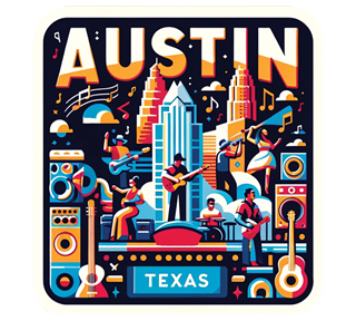 Texas, Austin Sticker