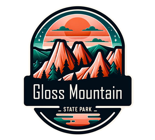 Oklahoma, Gloss Mountain State Park  Sticker