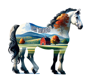 Vermont, Morgan Horse Sticker