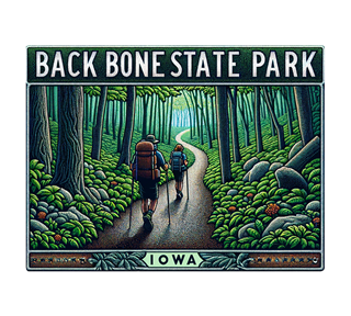 Iowa, Backbone State Park Sticker