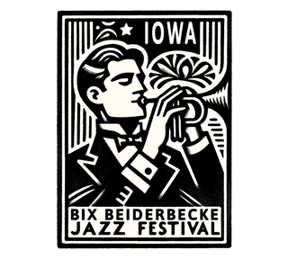 Iowa, Bix Beiderbecke Jazz Festival Sticker