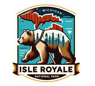 Michigan, Isle Royale National Park Sticker