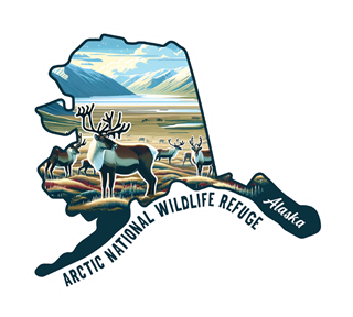 Alaska, Arctic National Wildlife Refuge Sticker