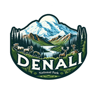 Alaska, Denali National Park Sticker