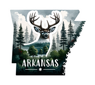 Arkansas, White-tailed Deer Sticker