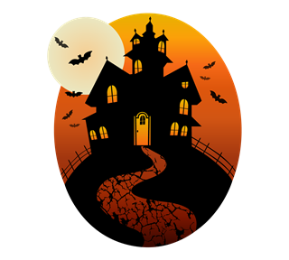 Haunted House Sticker
