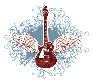 Angel Wings Guitar Sticker
