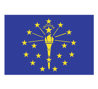 indiana flag Sticker