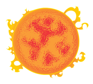 Sun Star Flare Sticker