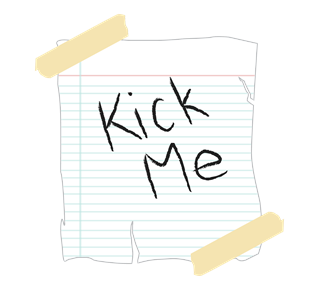 Kick Me Sticker