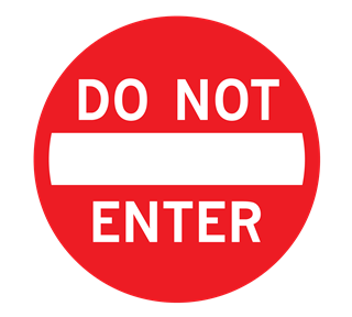 DO NOT ENTER Sticker
