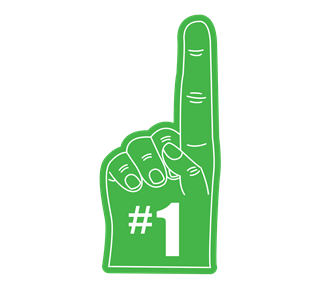 Foam Finger Green Sticker