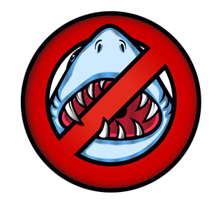 No Sharks Sticker