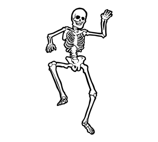 Dancing Skeleton Sticker