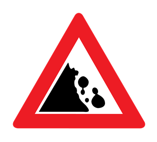 falling rocks Sticker
