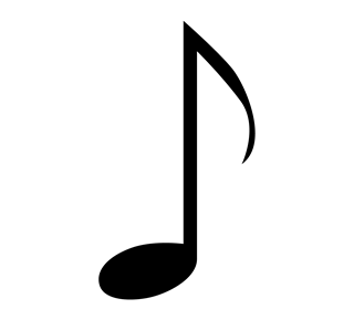 A Musical Note Sticker