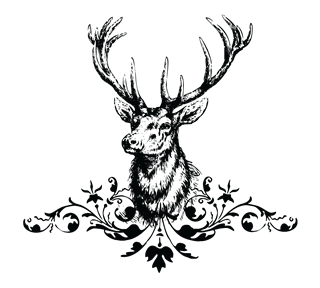 Deer Head Antlers Sticker